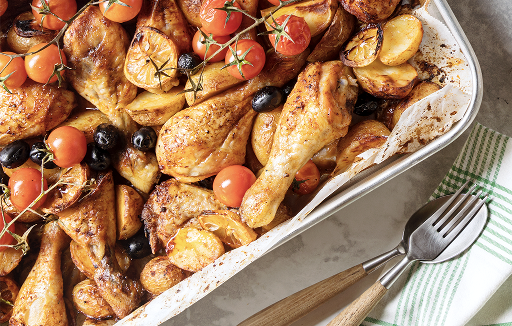 Frango no forno com batatas
